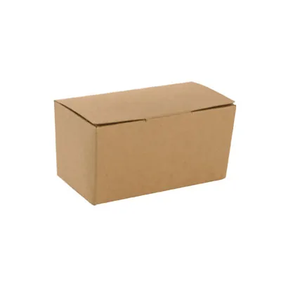 Ballotin chocolat carton kraft 125g 9,8 x 4 x 5,4 cm - Ballotin chocolat vide - Lot de 25 - Ballotins chocolats vides-1
