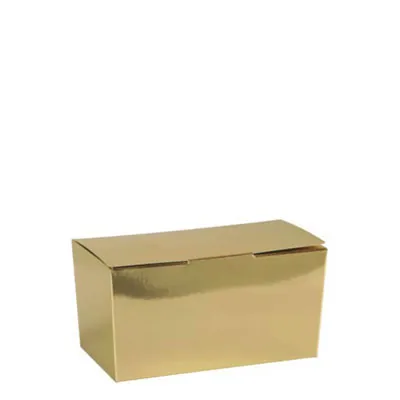 Ballotin chocolat carton or intérieur blanc 125g 9,8 x 4 x 5,4 cm - Ballotin chocolat vide - Lot de 25 - Ballotins chocolats-1