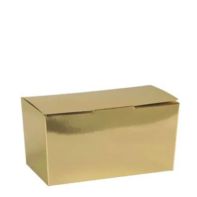 Ballotin chocolat carton or intérieur blanc 375g 13 x 7 x 6,3 cm - Ballotin chocolat vide - Lot de 25 - Ballotins chocolats vides-1
