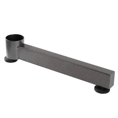 Embase simple face métal L 43 cm - Pied simple pour rayonnage - Gris martelé - Ligne Memphis