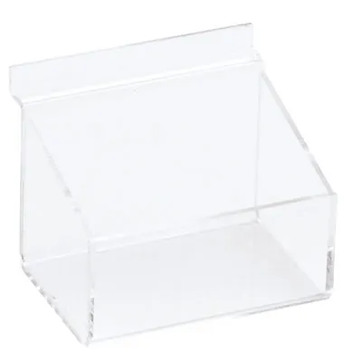Présentoir plexi pour panneau rainuré 11 x 7,5 x 8,5 cm - Boîte plexi - Bac plexi - Bacs pour panneaux rainurés