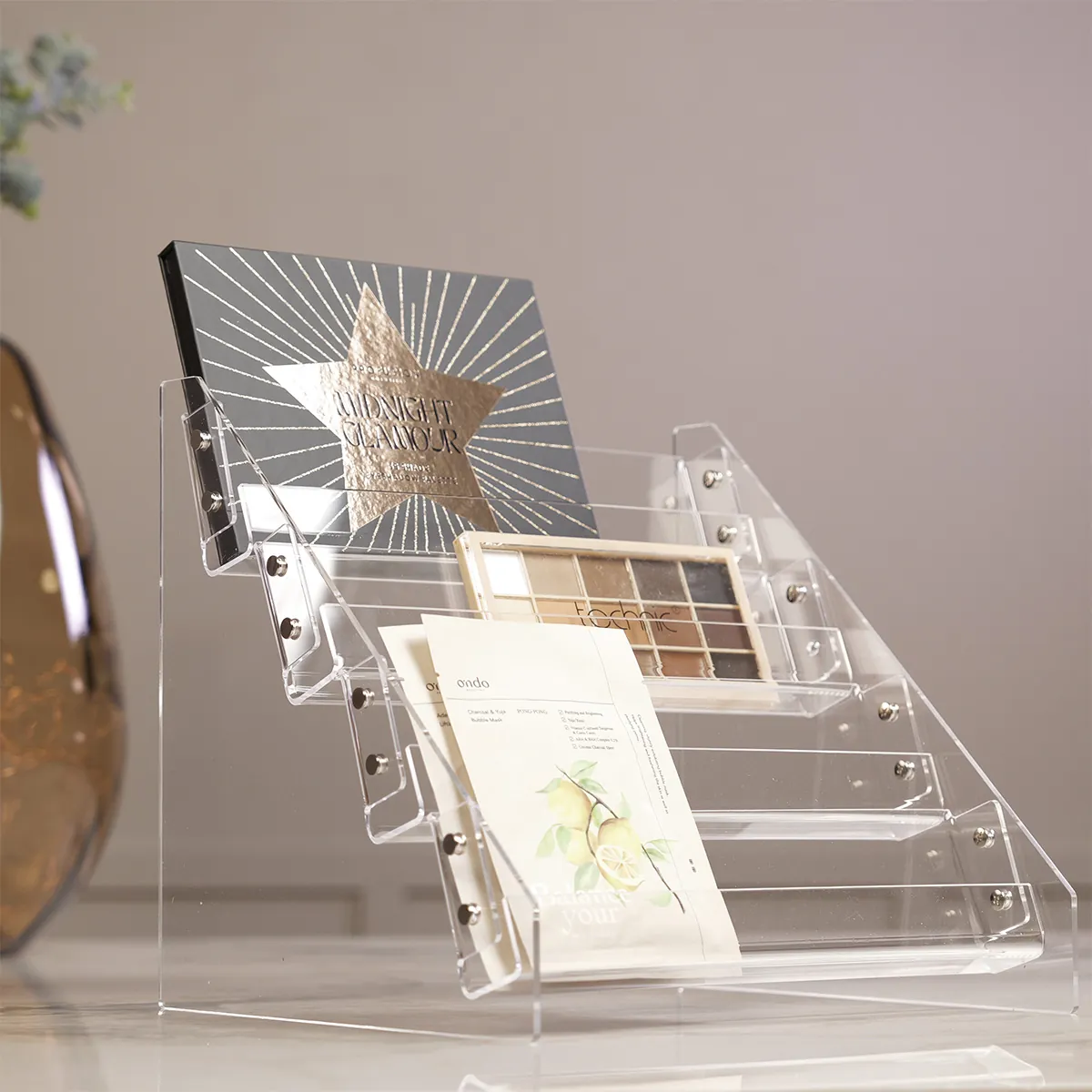 Présentoir plexi 4 niveaux 31 x 28 x 29 cm - Présentoir de comptoir - Supports Plexi-1