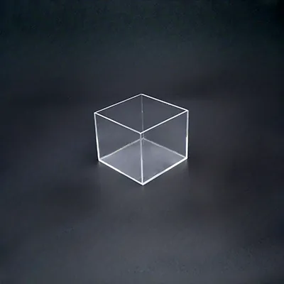 Cube de présentation transparent PMMA 12 x 12 x 10 cm - Cube plexi - Cube acrylique - Supports Plexi
