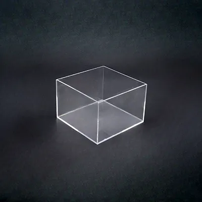 Cube de présentation transparent PMMA 15 x 15 x 10 cm - Cube plexi - Cube acrylique - Supports Plexi