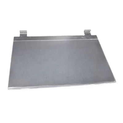 Porte-affiche A4 horizontal plexi 2mm avec patte d'accrochage pour grille 29,7 x 21 cm - Porte-visuels pour grilles