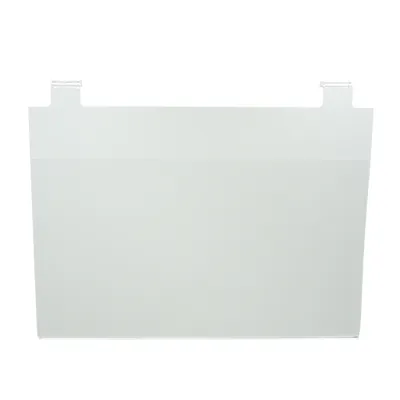 Porte-affiche A4 horizontal plexi 2mm avec patte d'accrochage pour grille 29,7 x 21 cm - Porte-visuels pour grilles-1