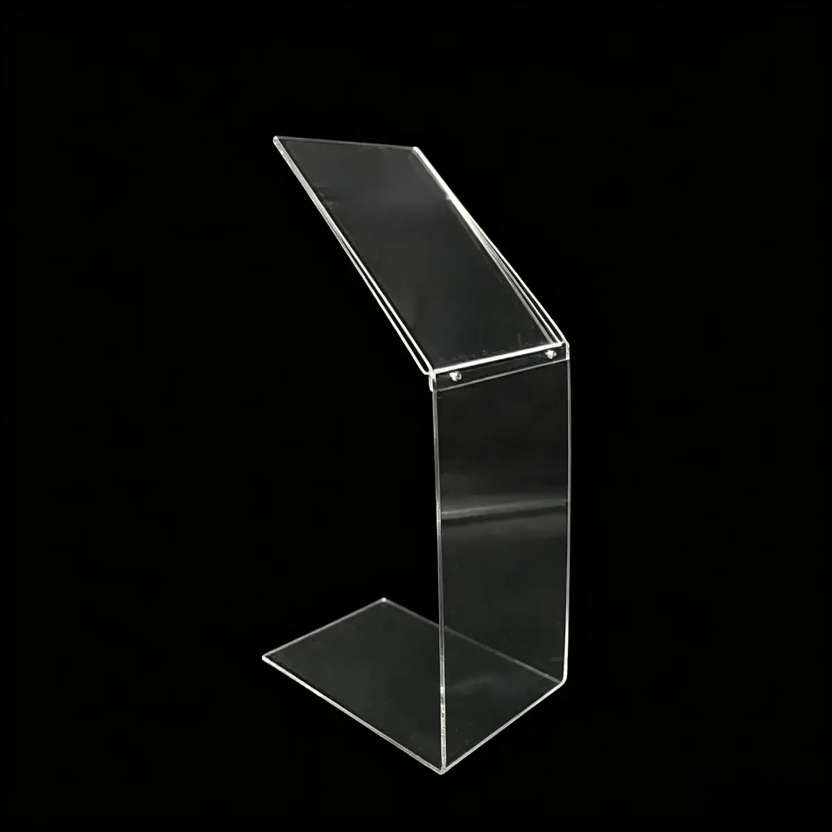 Porte-visuel sur pied Z / Présentoir visuel Z A4 vertical, acrylique transparent H 60 cm - Porte-visuels sur pied