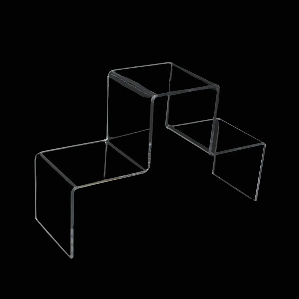 Présentoir escalier 3 marches acrylique transparent 30 x 19 x 10 cm - Supports Plexi