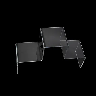 Présentoir escalier 3 marches acrylique transparent 30 x 19 x 10 cm - Supports Plexi-3