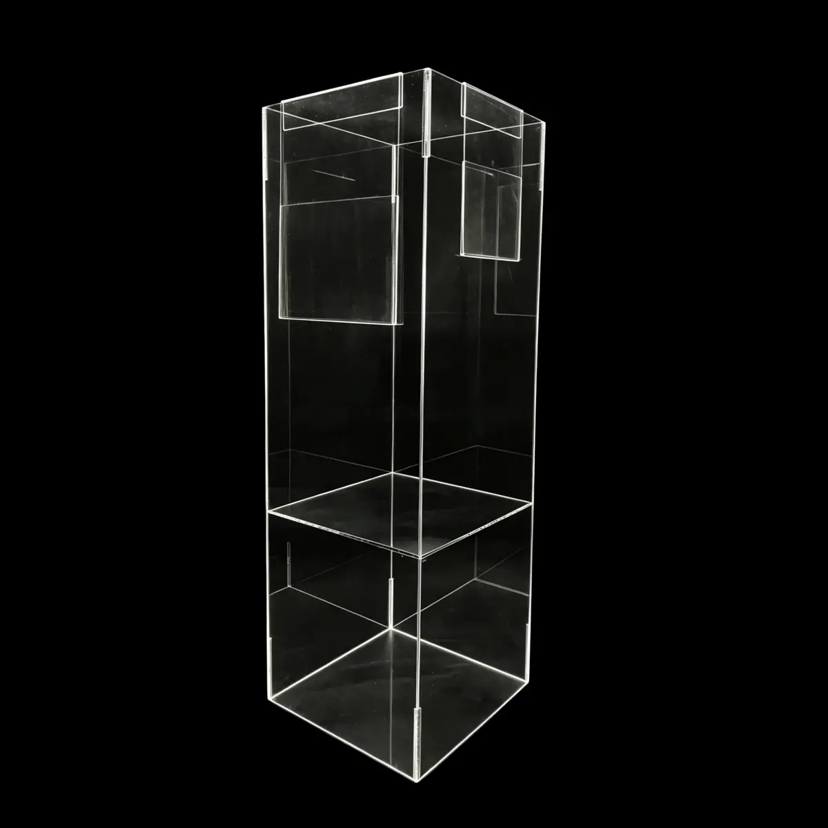 Bac soldeur acrylique transparent 30 x 30 x 90 cm - Bac à fouille - Bacs soldeurs, Bacs de fouille
