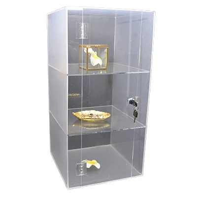 Vitrine de comptoir plexiglas 300 x 300 x 600 mm 3 niveaux - Vitrines de comptoir
