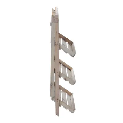 Étagère inclinée en bois 3 niveaux 50 x 61 x 71 cm - Étagère magasin - Étagères magasins, Présentoirs bois-2