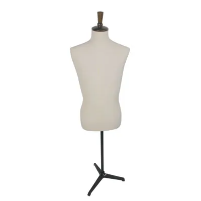 Buste couture homme H 90 cm Écru - Mannequin couture homme - Bustes couture, torses couture-2