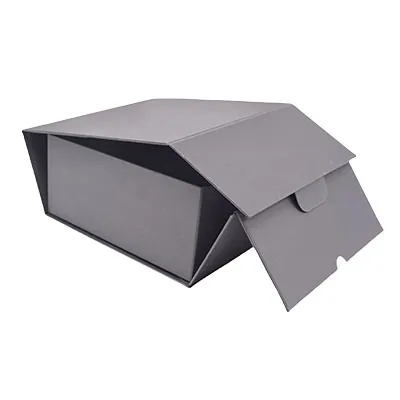 Boîte cadeau carton noire 22 x 22 x 10 cm - Lot de 5 - Boites cadeaux carton pliables-3