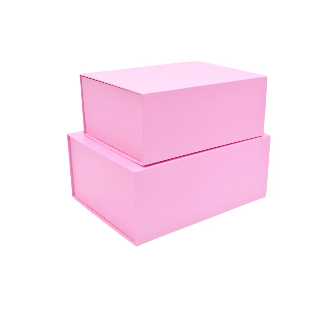 Boîte cadeau pliable rose 29x22x12cm – Paquet de 5 - Boites cadeaux carton pliables-2