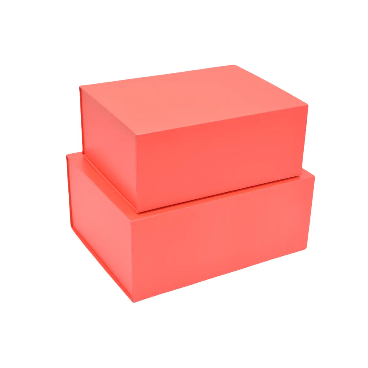 Boîte cadeau pliable rouge 29x22x12cm – Paquet de 5 - Boites cadeaux carton pliables-2
