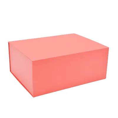 Boîte cadeau pliable rouge 33x25,5x14cm – Paquet de 5 - Boites cadeaux carton pliables