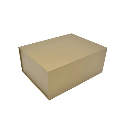 Boîte cadeau pliable or 29x22x12cm – Paquet de 5 - Boites cadeaux carton pliables