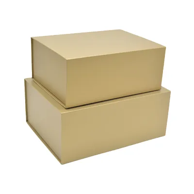 Boîte cadeau pliable or 33x25,5x14cm – Paquet de 5 - Boites cadeaux carton pliables-2