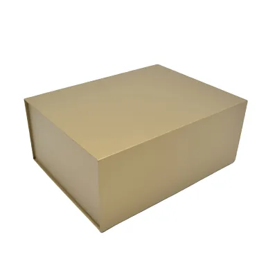 Boîte cadeau pliable or 33x25,5x14cm – Paquet de 5 - Boites cadeaux carton pliables