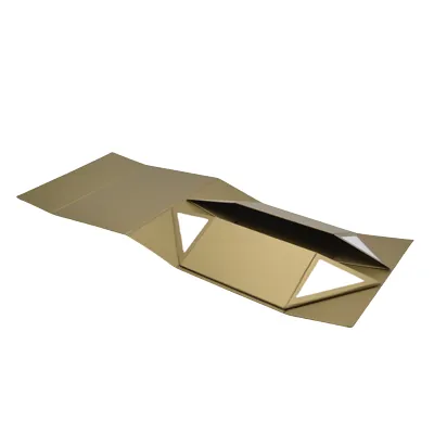 Boîte cadeau pliable or 33x25,5x14cm – Paquet de 5 - Boites cadeaux carton pliables-1