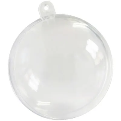 Boule transparente ø 12 cm à remplir - Boule plexiglas - Boule de Noël transparente - Lot de 12 - Accessoires et Objets déco
