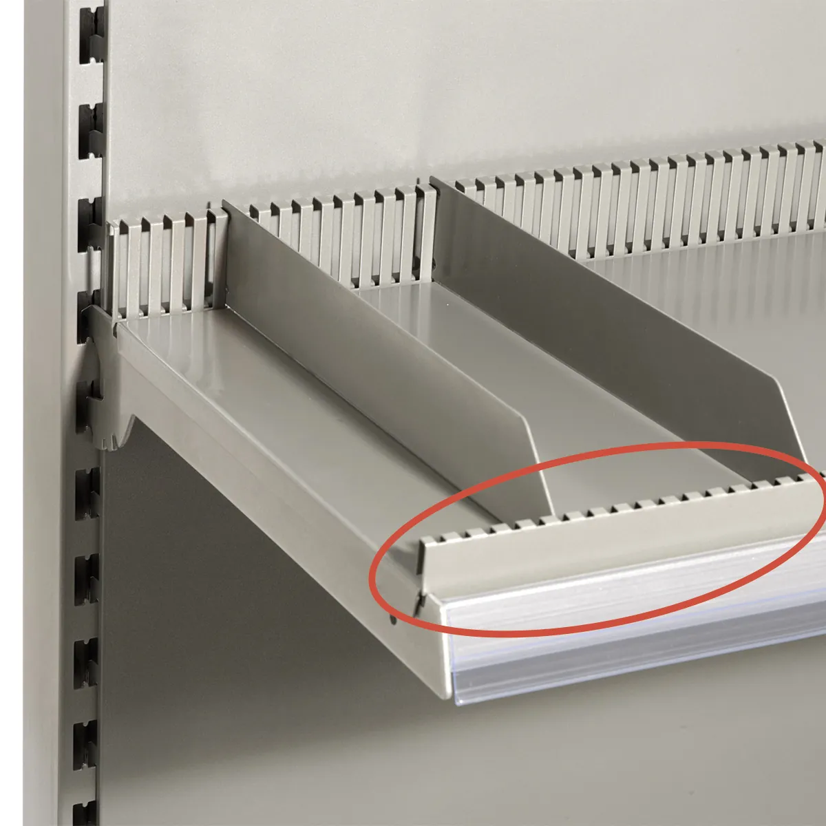 Profil avant pour diviseurs - Ligne Store gris métallisé pas de 25 mm-1