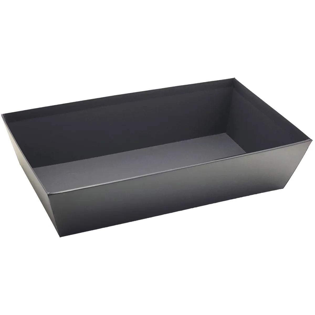 Corbeille carton rectangulaire noir 33 x 20 x 5,5 cm, paquet de 10 - Corbeilles carton
