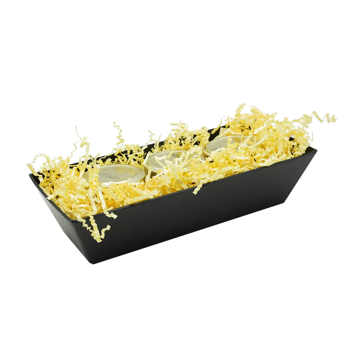 Corbeille carton rectangulaire noir 24 x 10 x 6 cm, paquet de 10 - Corbeilles carton-2
