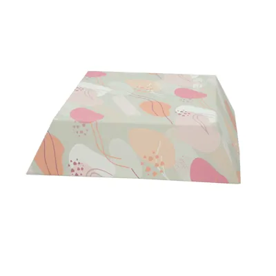 Corbeille carton ronde Beauté ø 20,5 x 3 cm beige clair / terracotta, paquet de 10 - Corbeilles carton-3