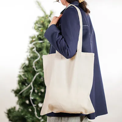 Totebag - Sac coton beige 36 x 41 cm - Paquet de 10 - Sacs coton-4