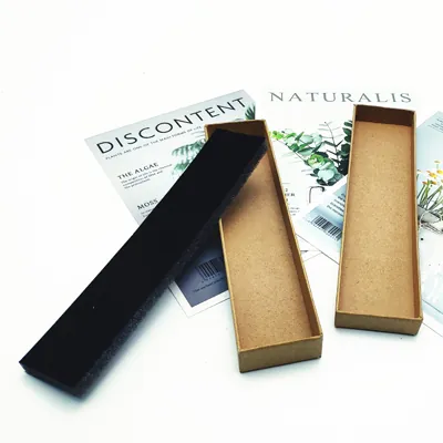 Écrin bijou pour Montre & Bracelet carton kraft brun 20,5 x 5 x 2,5 cm insert mousse - Boite bijoux – Lot de 20 - Écrins à bijoux, Coffrets à bijoux-1