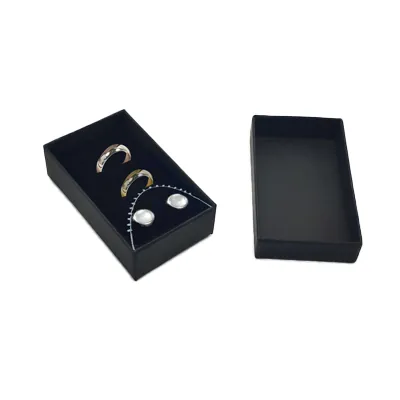 Écrin bijou plat pour Parure & Bracelet carton kraft Noir 8,3 x 5 x 2,5 cm insert velours - Boite bijoux – Lot de 20 - Écrins à bijoux, Coffrets à bijoux-2