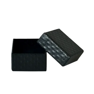 Écrin bijoux carton gaufré Noir 5 x 5 x 3 cm - Ecrin pour bague - Boîte bijoux - Paquet de 20 - Écrins à bijoux, Coffrets à bijoux-1