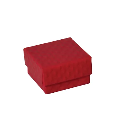 Écrin bijoux carton gaufré Rouge 5 x 5 x 3 cm - Ecrin pour bague - Boîte bijoux - Paquet de 20 - Écrins à bijoux, Coffrets à bijoux