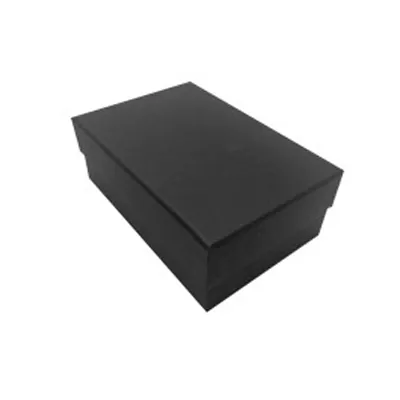 Boîte cadeau noire carton kraft 11 x 16 x 6 cm - Paquet de 6 - Boites cloches