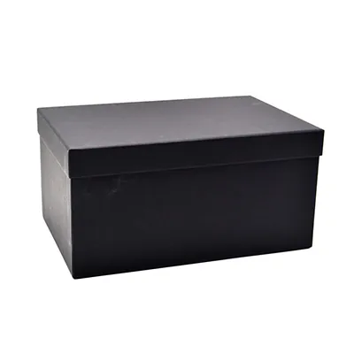 Boîte rectangulaire noire à couvercle amovible - 30 x 20 x H 15 cm - Boites cloches