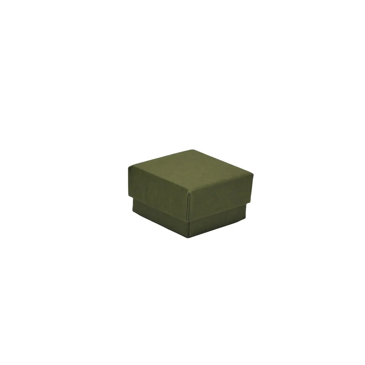 Écrin bijoux papier 5x5x3cm vert olive - boîte bijoux - Écrins à bijoux, Coffrets à bijoux