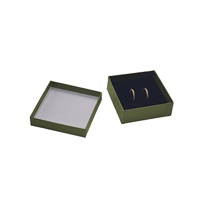 Écrin bijou pour Collier & Chaîne papier kapok vert olive 9 x 9 x 3,5 cm insert coussin - Boite bijoux – Lot de 20 - Écrins à bijoux, Coffrets à bijoux