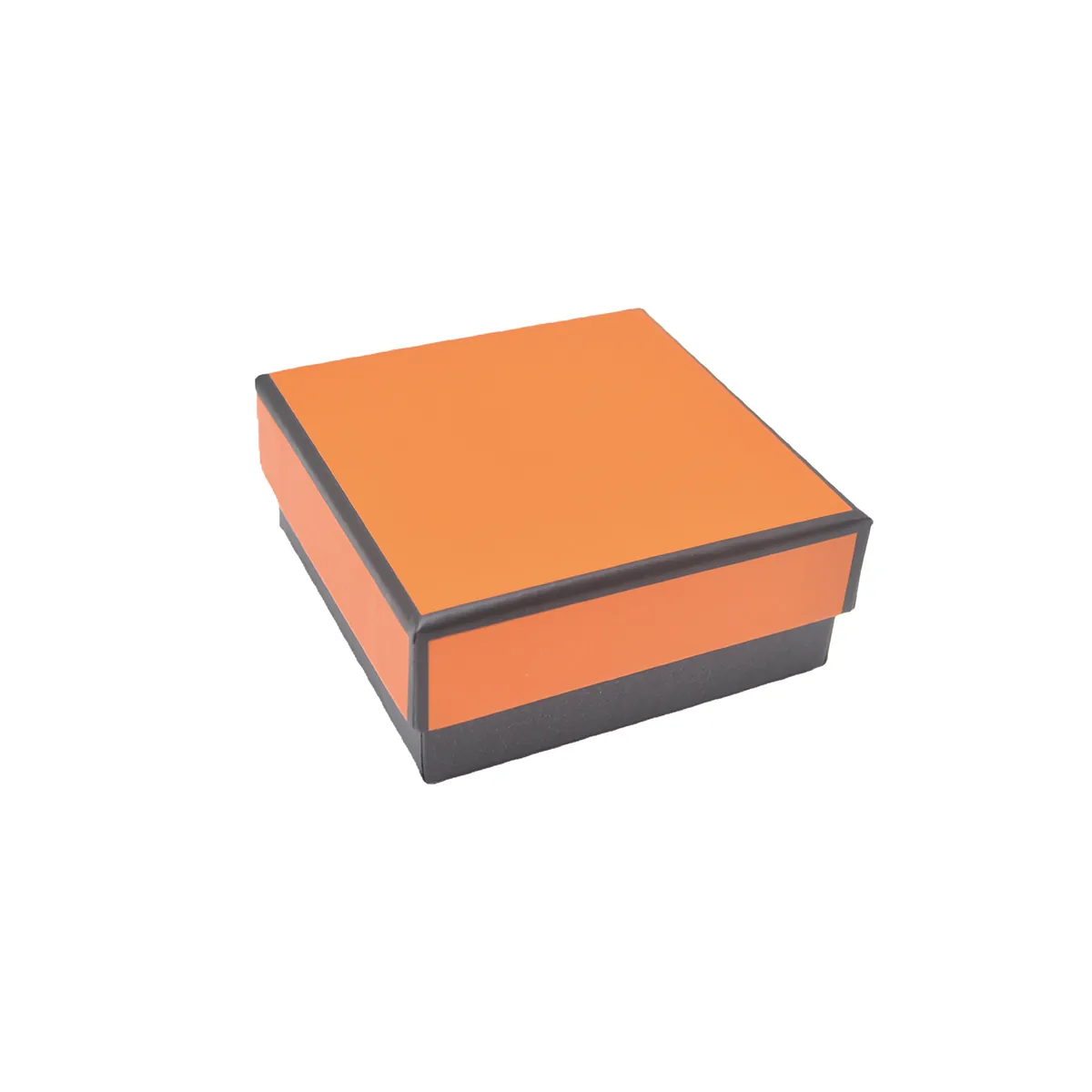 Boîte à bijoux carton 7,5 x 7,5 x 3,5 cm orange liseré noir – écrin bijoux carton – Lot de 20 - Écrins à bijoux, Coffrets à bijoux