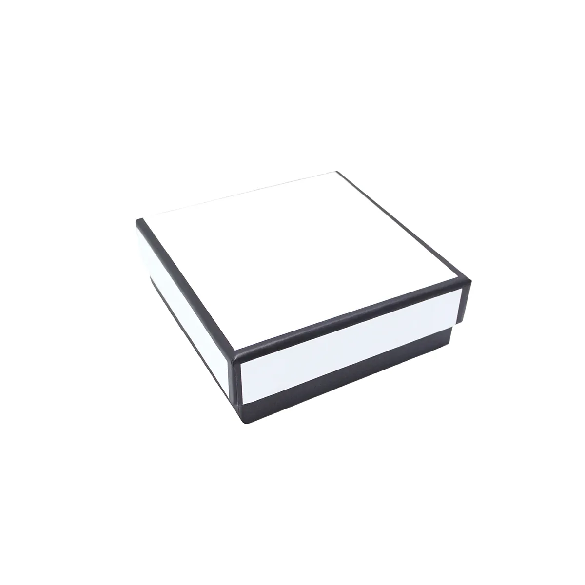 Boîte à bijoux carton 7,5 x 7,5 x 3,5 cm blanc liseré noir – écrin bijoux carton – Lot de 20 - Écrins à bijoux, Coffrets à bijoux