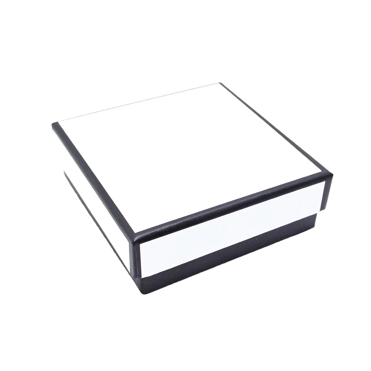 Boîte à bijoux carton 9 x 9 x 3,5 cm blanc liseré noir – écrin bijoux carton – Lot de 20 - Écrins à bijoux, Coffrets à bijoux