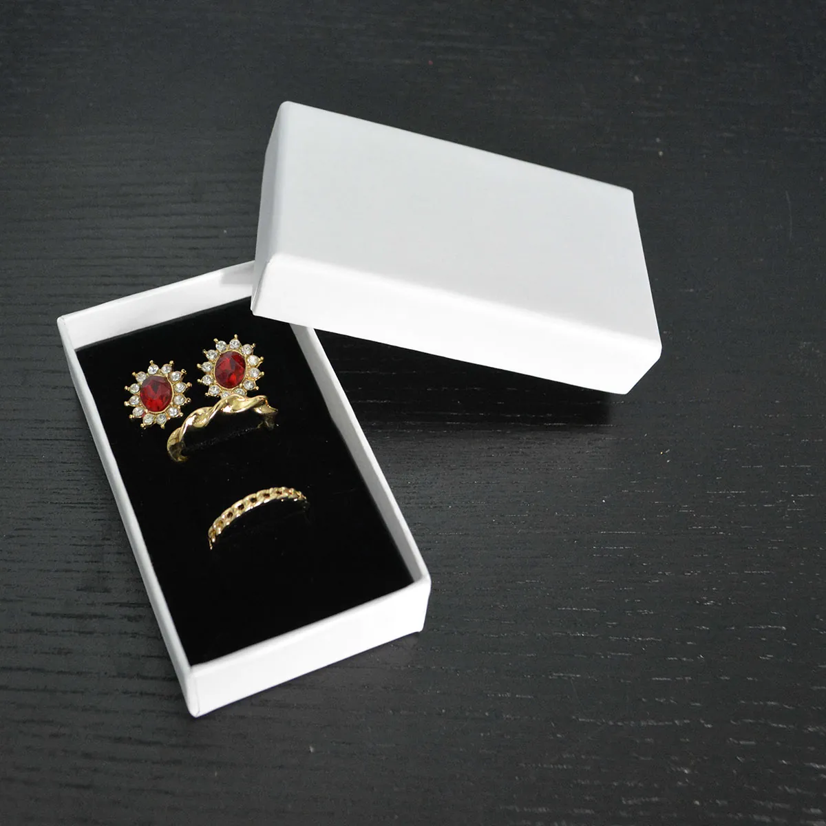 Boîte à bijoux carton 8,3 x 5 x 2,5 cm blanc – écrin bijoux carton – Lot de 20 - Écrins à bijoux, Coffrets à bijoux-1