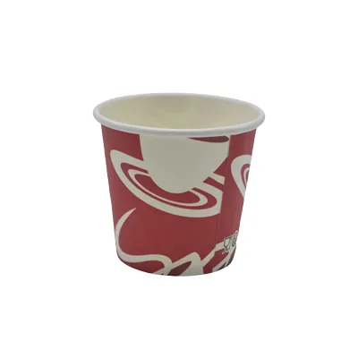 Gobelet expresso 10 cl / 4 oz ø6,7 x 6 cm - Gobelet carton - Gobelet café - Rouge - Lot de 50 - Gobelets et verres jetables