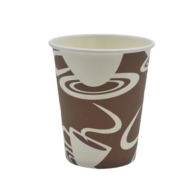 Gobelet boisson chaude 25 cl ø 8 x 9,2 cm - Gobelet carton - Gobelet café - Marron / Blanc - Lot de 50 - Gobelets et verres jetables