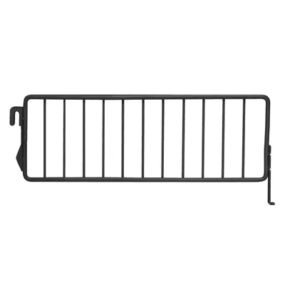 Séparateur grille pour tablette métallique 30 x 9,5 cm - Séparateur rayonnage - Diviseur grille - Noir sablé - Ligne Store noir Sablé pas de 25 mm