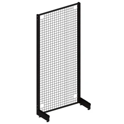 Grille noir sablé 221x97 - Ligne Store noir Sablé pas de 25 mm-1