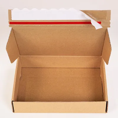 Carton d'expédition brun avec bande adhésive 20,5 x 14 x 4 cm - Boîte carton - Lot de 20 - Cartons d'expédition, Boîtes carton-2