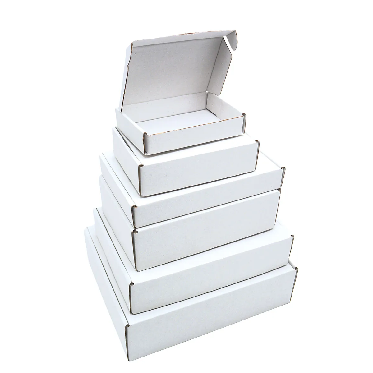 Carton d'expédition blanc 13x8,5x2,6 cm – Boîte carton kraft renforcé 355g – fermeture sans adhésif - Lot de 20 - Cartons d'expédition, Boîtes carton-2