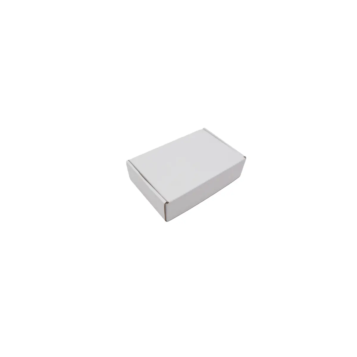 Carton d'expédition blanc 13x8,5x2,6 cm – Boîte carton kraft renforcé 355g – fermeture sans adhésif - Lot de 20 - Cartons d'expédition, Boîtes carton-1